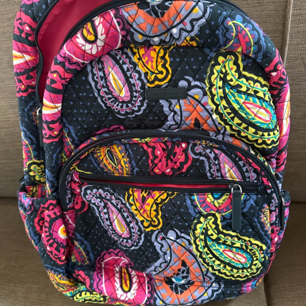 Vera Bradley Twilight Paisley Campus Backpack